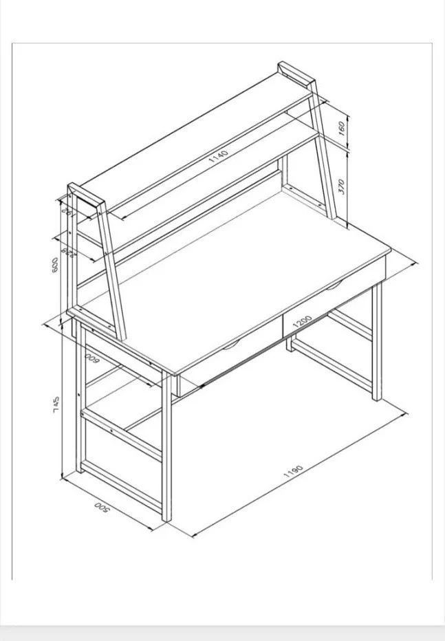 Computer Office Desk With Stand 23001 - Image 3
