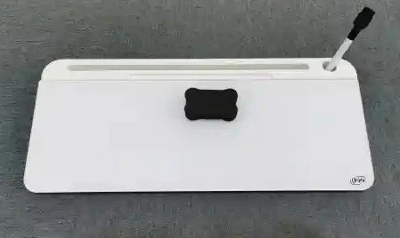 Glass Desktop Whiteboard Accessories Organiser with a free marker & eraser - Image 3