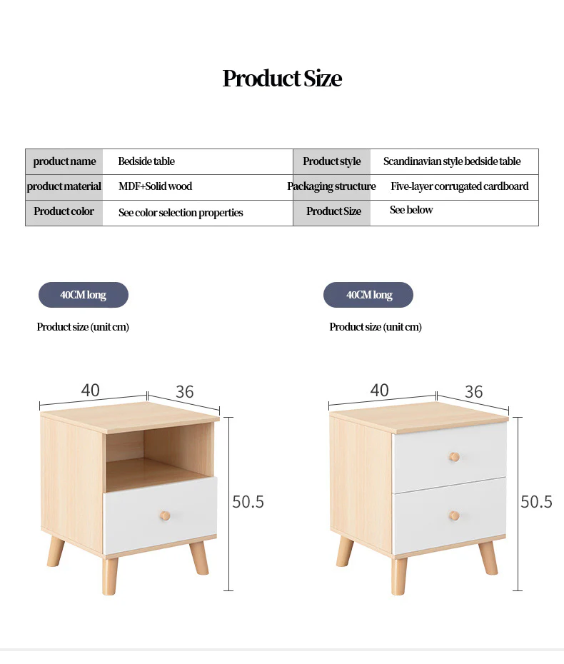 Bedside Table With Storage 23014 - Image 8